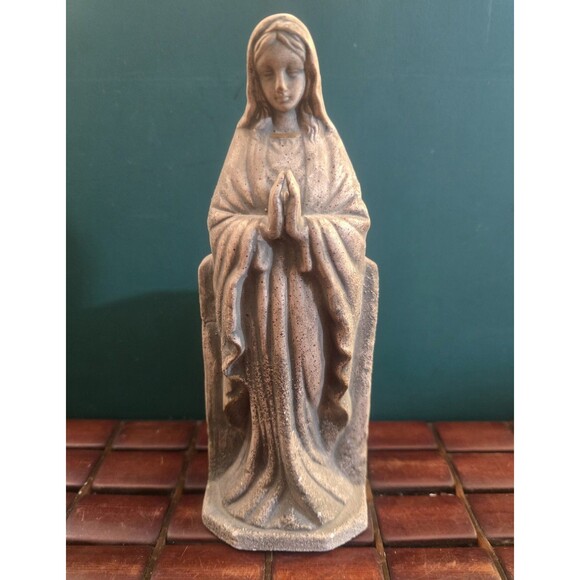 Virgin Mary Madonna Ceramic Planter Vintage Napcoware R-5964 8.25"x3.25"x3" - Picture 2 of 8